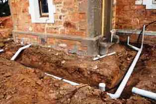 outside drainage Swiss Cottage